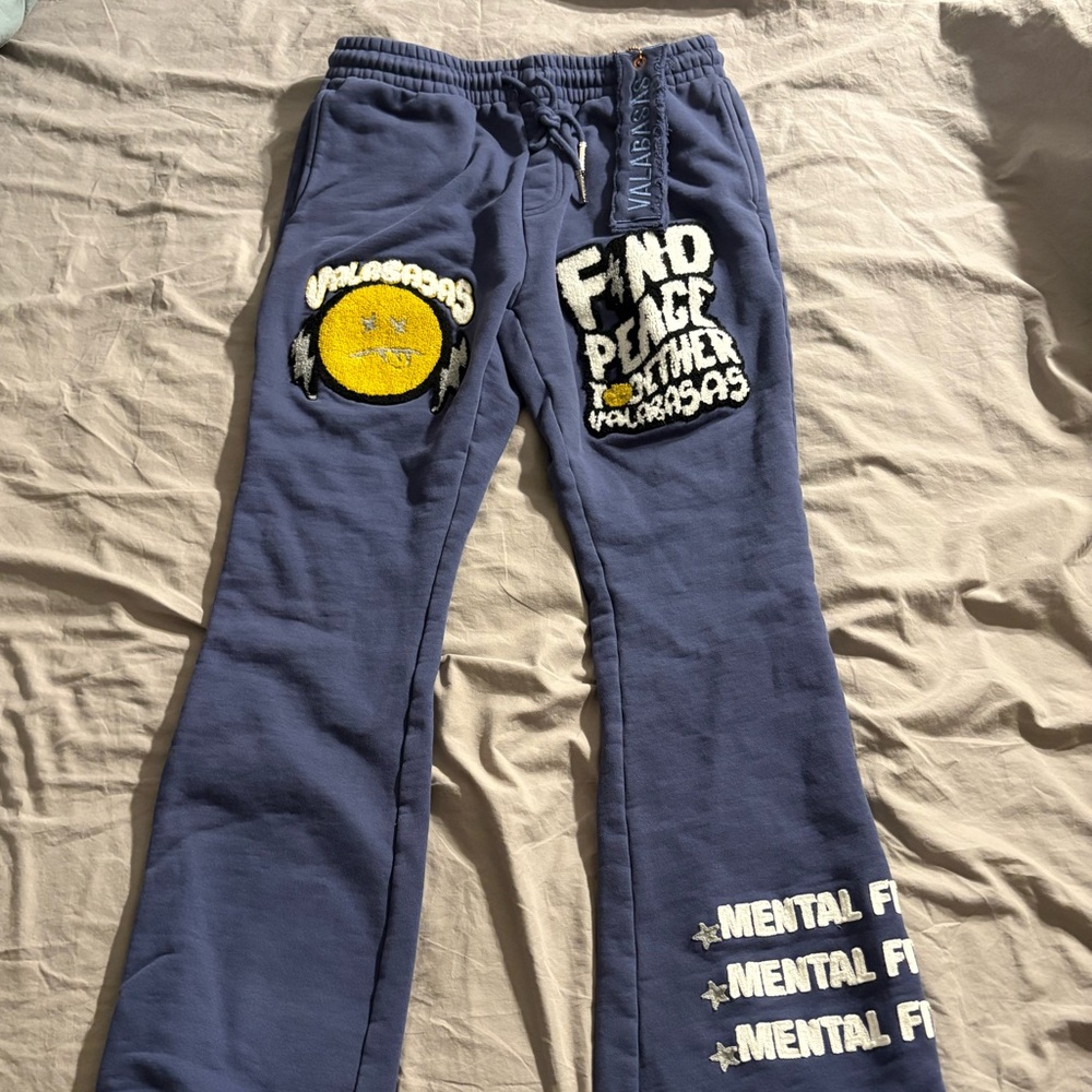 Valabasas “Mute” Navy Blue Fleece Sweats.